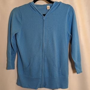 bp 3/4 Sleeve Zip Hoodie - Blue, Size L Juniors